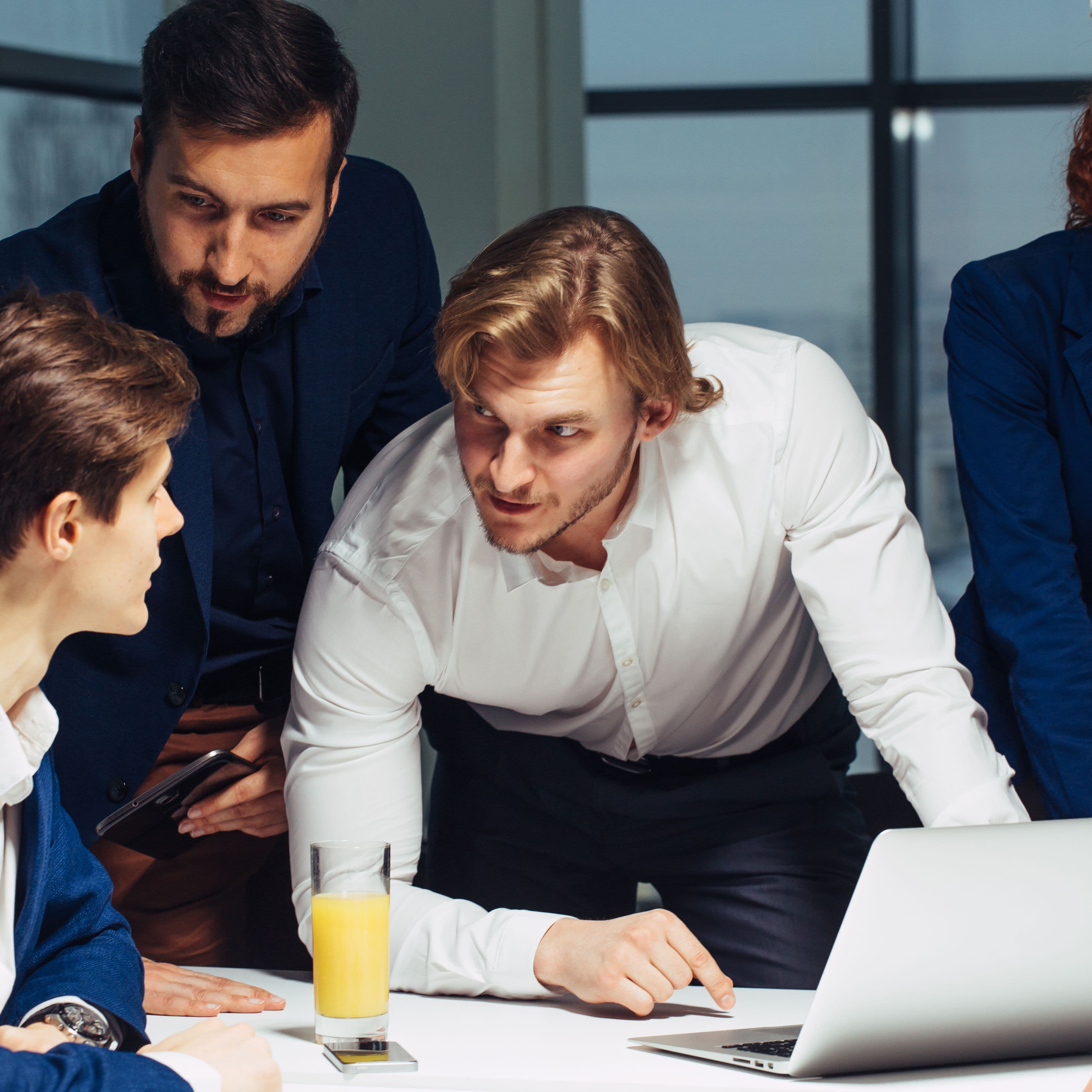 colleagues brainstorming in a meeting