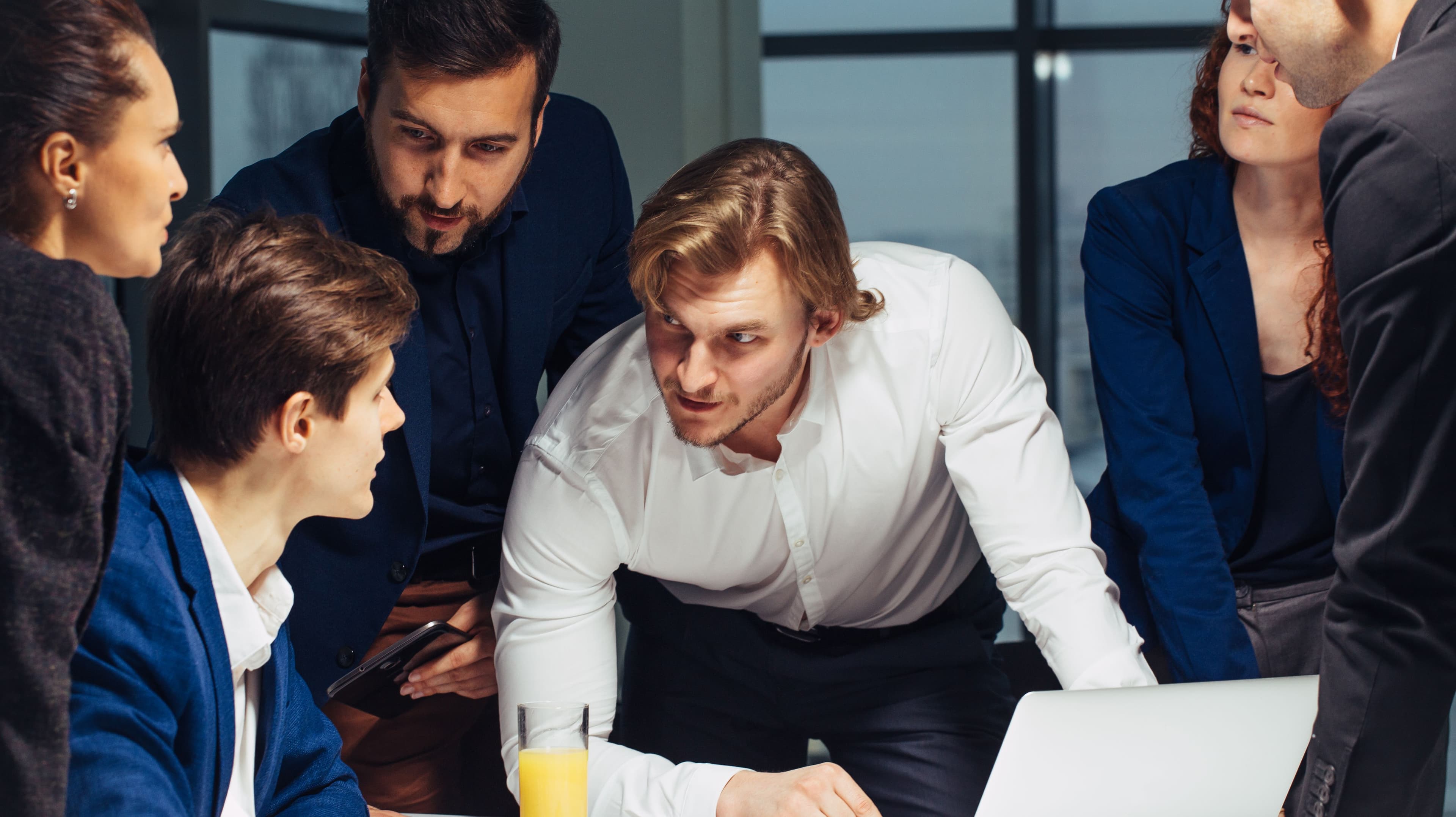 colleagues brainstorming in a meeting